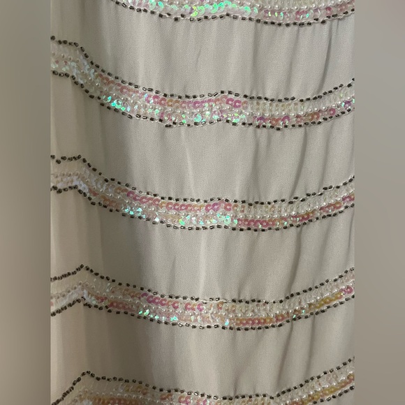 Wild Cat VTG Y2K Silk Blend White Sequin Tank Top XL NWT - Picture 7 of 11